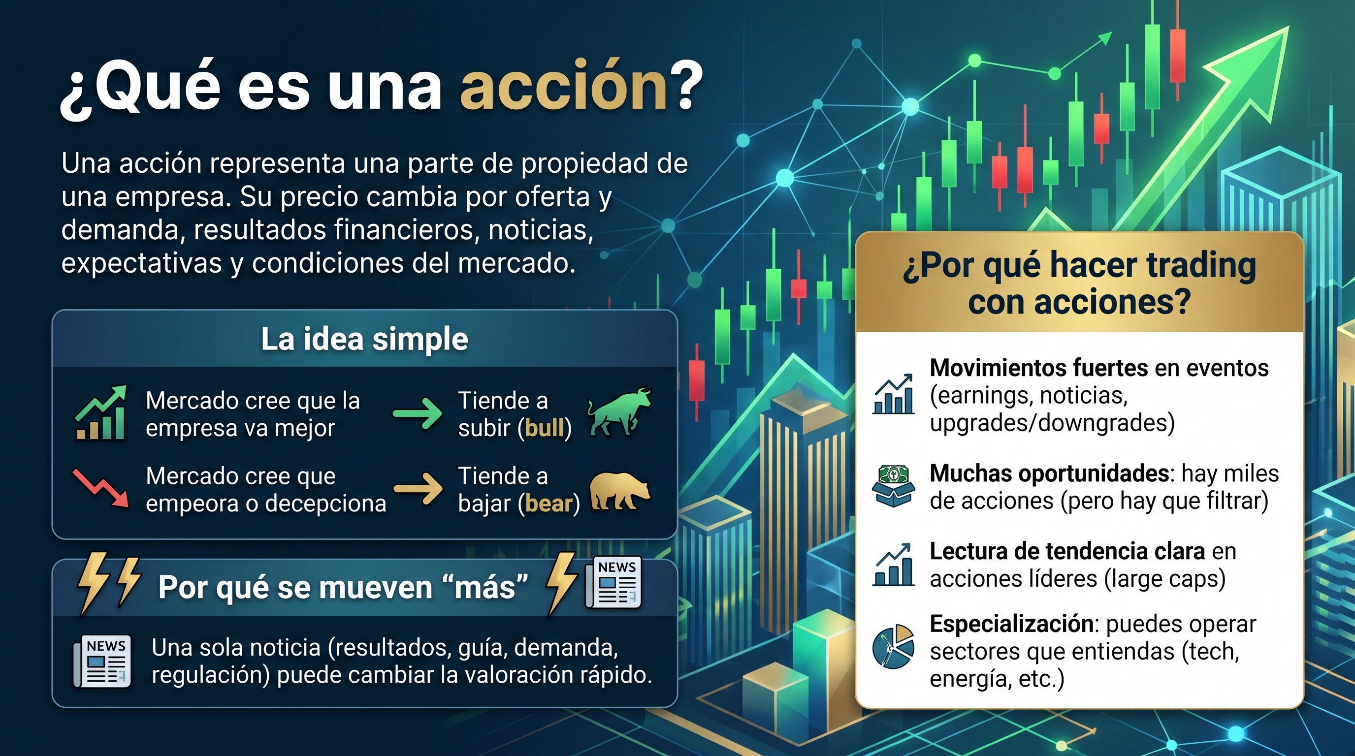 Trading de acciones - Dashboard con cotizaciones en tiempo real de empresas tecnológicas