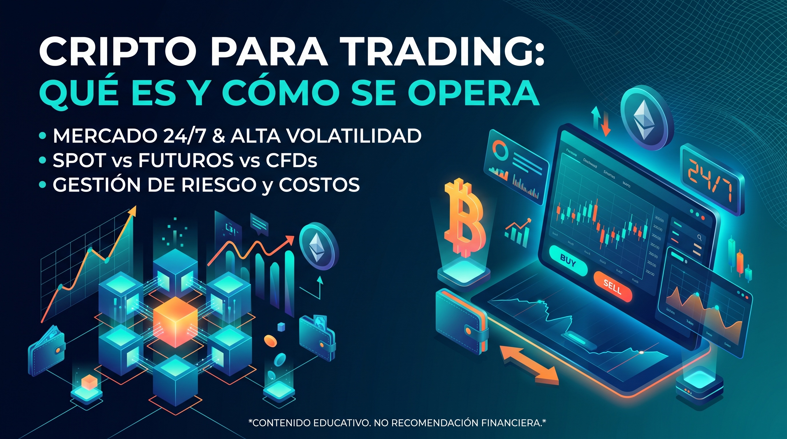 Criptomonedas - Trading 24/7 con Bitcoin, Ethereum - Dashboard de mercado cripto