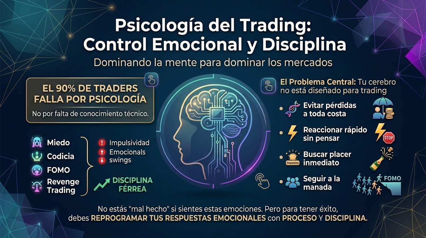 Psicología del Trading - Control emocional y disciplina en mercados